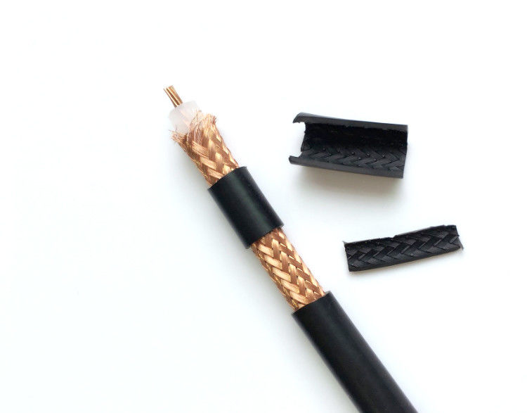 75 Ohm 100 Ohm LSZH Jacket Rg6 Kabel Coax Untuk Isolasi XLPE Internet