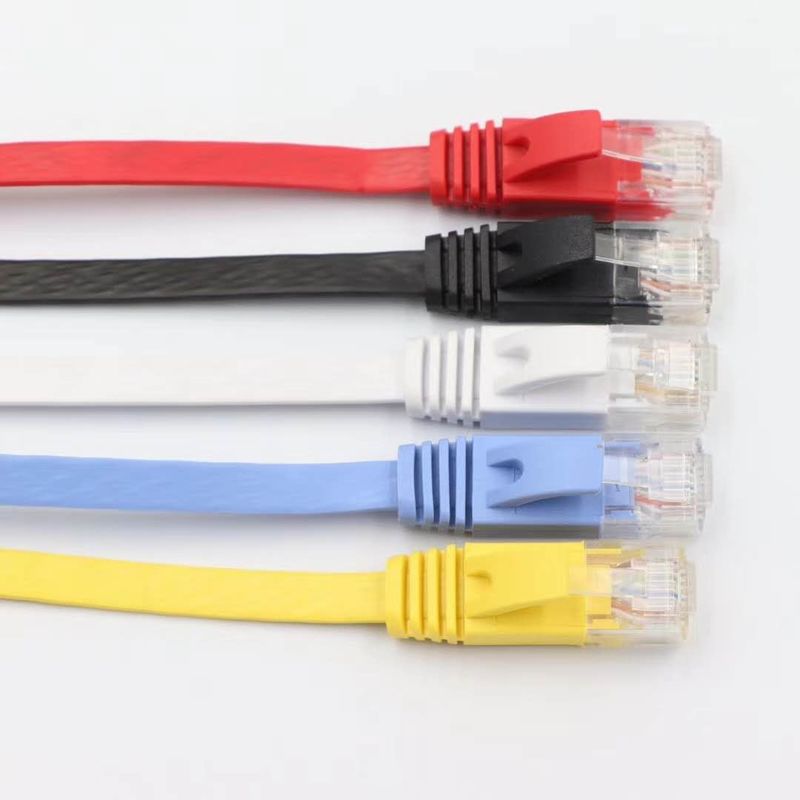 ETL DELTA UL Cat5e Cat6 Rj45 Kabel Datar Kabel Jaringan Ethernet Rohs 35M