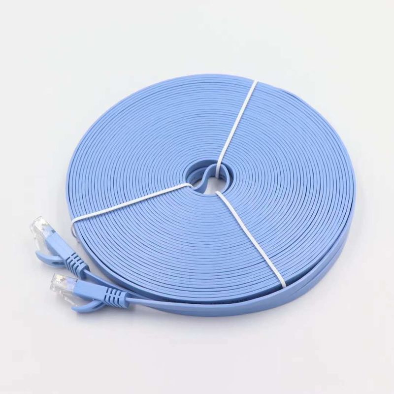 ETL DELTA UL Cat5e Cat6 Rj45 Kabel Datar Kabel Jaringan Ethernet Rohs 35M