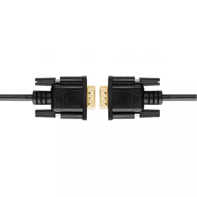 RS232 DB9 9 Pin Kabel Serial Male To Male Transmisi Data Video Gold Plate