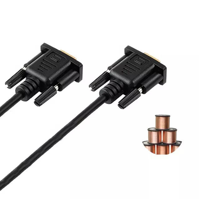 RS232 DB9 9 Pin Kabel Serial Male To Male Transmisi Data Video Gold Plate