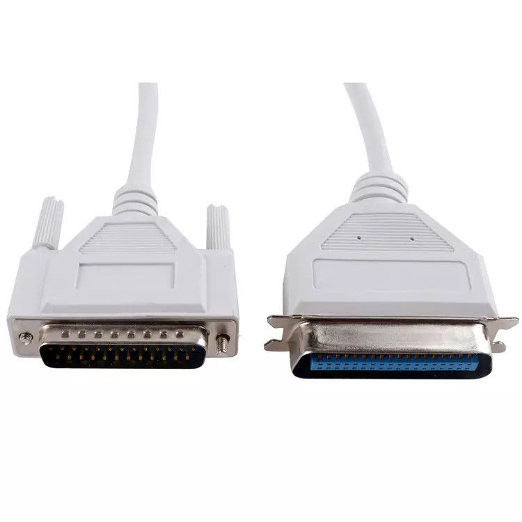 PVC Tembaga Murni VGA Male To Female Kabel Printer 36P Male To Db 25P