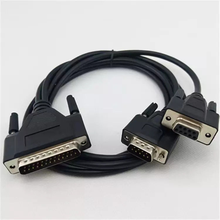 DB9M Ke DB25M Kabel Printer Komputer DB25 Male To DB9 Female Kabel Ekstensi OEM ODM