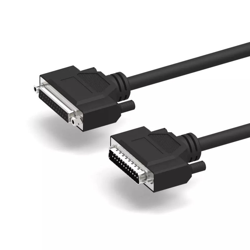 DB25 Kabel Komunikasi Berpelindung Ganda Kabel Serial D-SUB 25 Pin To Pin RS232