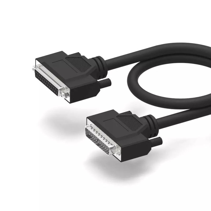 DB25 Kabel Komunikasi Berpelindung Ganda Kabel Serial D-SUB 25 Pin To Pin RS232
