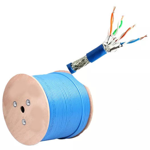 Kabel Lan 23AWG*4P Cat7 305m Mendukung Transmisi Netword Ethernet 10-Gigabit