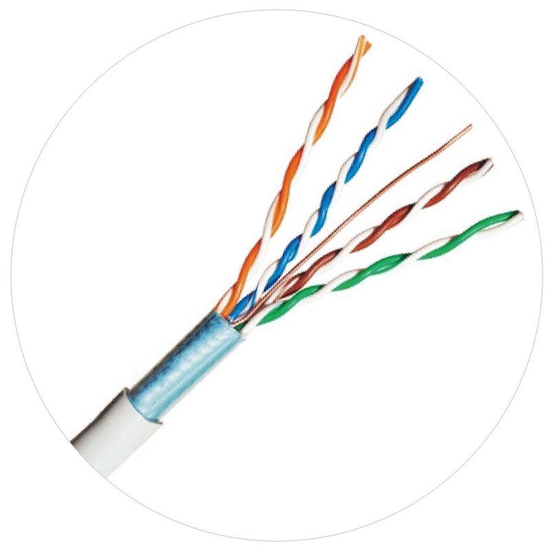 100MHz FTP UTP Network Patch Cords 4pr 24awg Cat5e LDPE LSZH LSOH Jaket