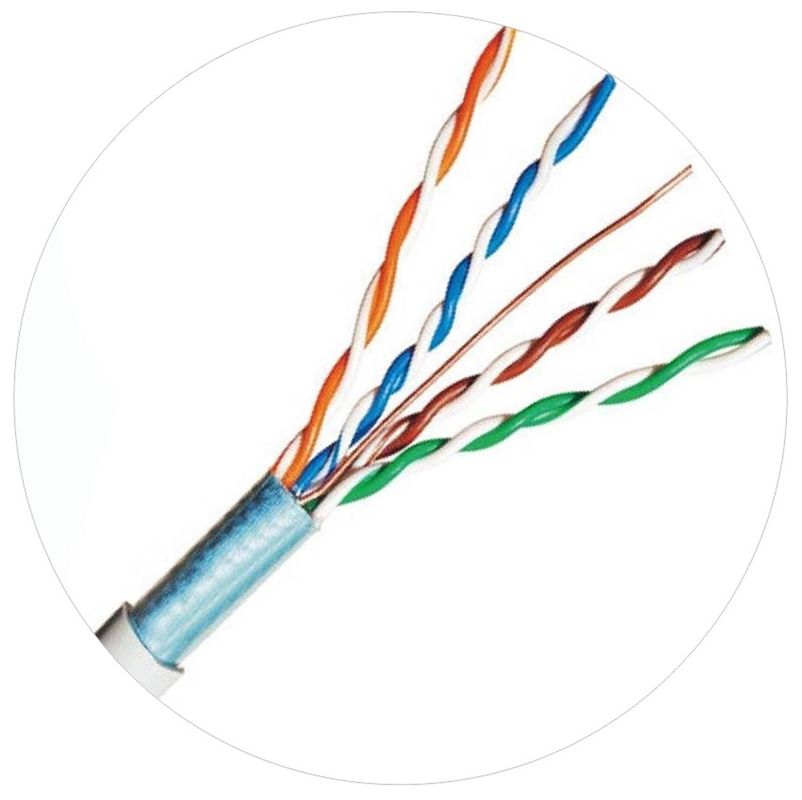 UTP FTP Busa Padat PE Jaringan Kabel Patch Kabel Cat 5 Lan 100ft