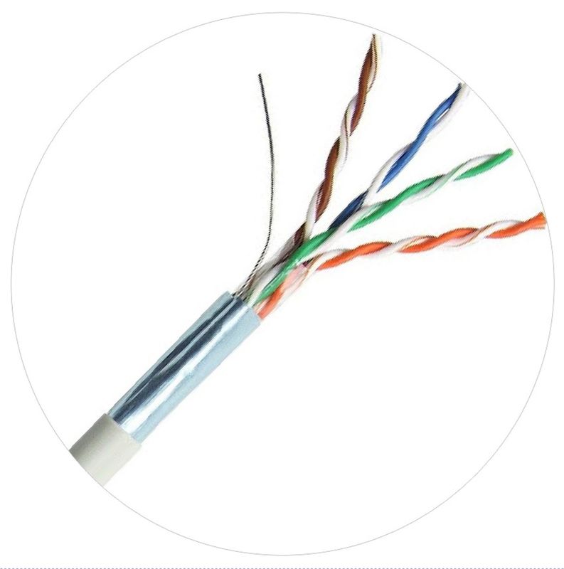UTP FTP Busa Padat PE Jaringan Kabel Patch Kabel Cat 5 Lan 100ft