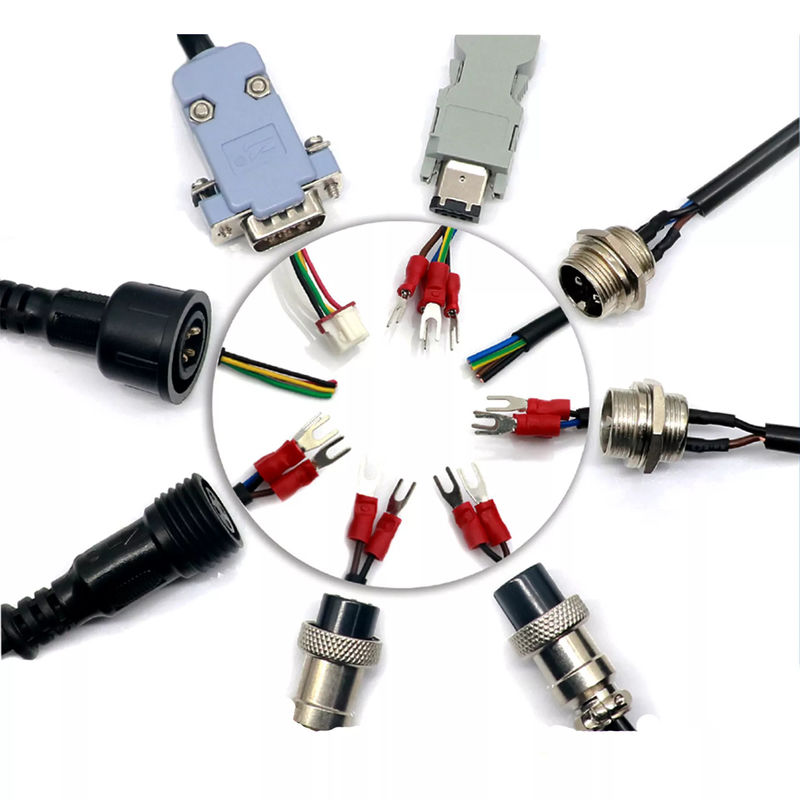 Nikel Plating Robot Wiring Harness M12 4 Pin Kabel Konektor Kabel Tahan Air OEM