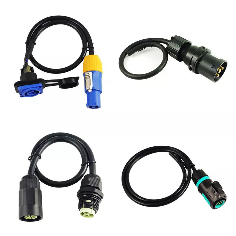 M12 M16 IP67 3 Pin Robot Wiring Harness Kabel Konektor Tahan Air Untuk LED
