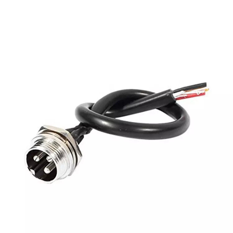 M8 M12 3 Pin 3 Core Robot Wiring Harness Kabel Konektor Pria Wanita IP65