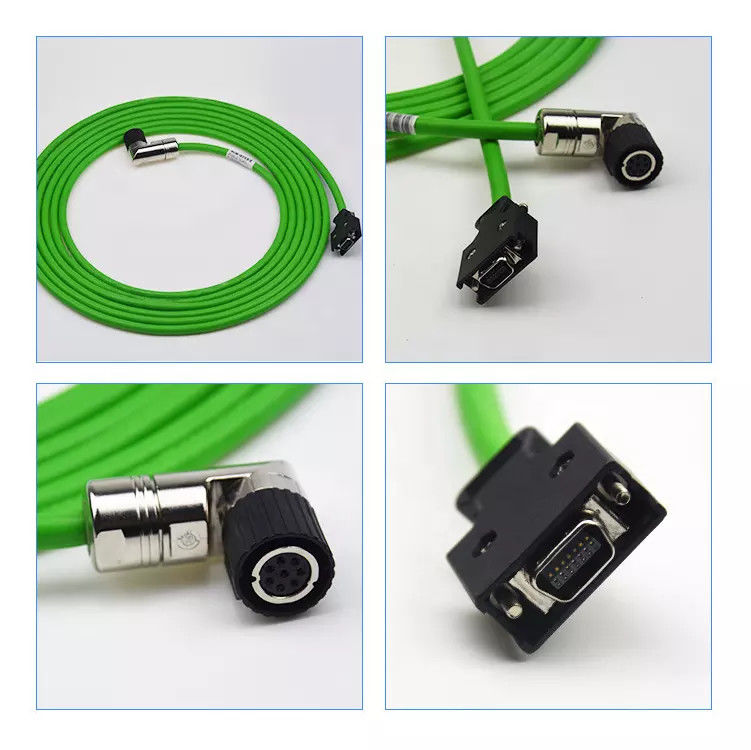 Kabel Encoder IP67 M23 19 Pin Untuk Servo Motor Berlapis Nikel Kuningan