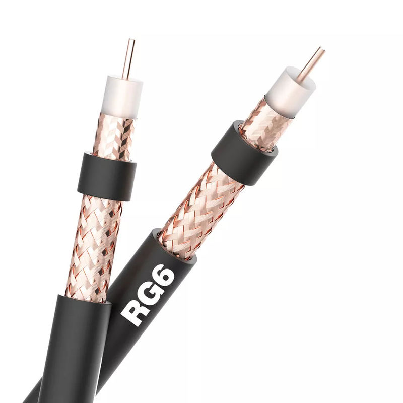 75 Ohm 100 Ohm LSZH Jacket Rg6 Kabel Coax Untuk Isolasi XLPE Internet