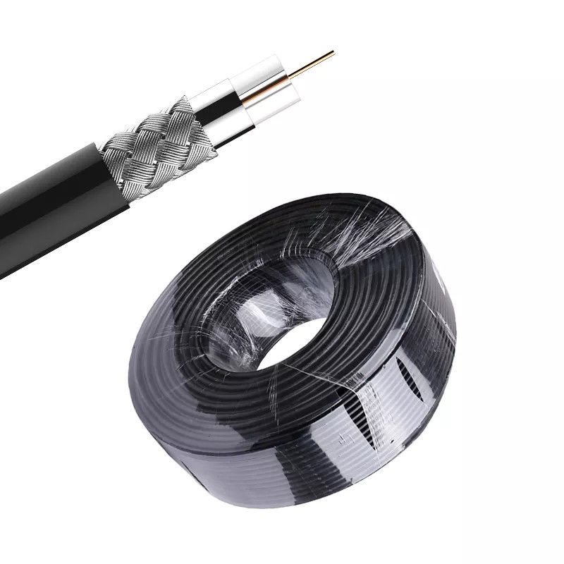 75 Ohm 100 Ohm LSZH Jacket Rg6 Kabel Coax Untuk Isolasi XLPE Internet
