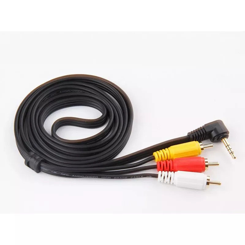 Tembaga RCA Ke 3,5 MM Jack Kabel Audio Video Untuk TV DVD RCA