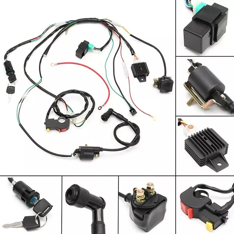 PVC 50 Cores TE Molex Truck Automotive Wire Harness Berlapis Perak