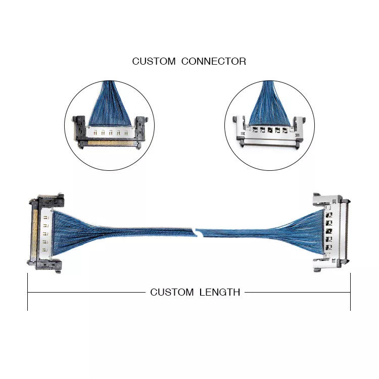 Kabel Micro Coaxial LVDS 40 Pin 5,9 Inci Untuk Monitor LCD Motherboard Mini ITX