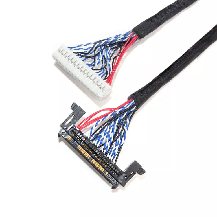 Pabrik perakitan kabel LVDS perakitan kabel Produsen kabel khusus Kabel Shielded fleksibel Kabel sinyal untuk tampilan & kamera Pabrik pasokan langsung Desain kabel khusus