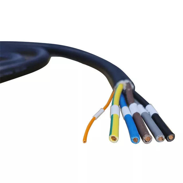 2 Ujung Terbuka 3 Fase 32 Amp Kabel Koaksial Tegangan Tinggi 21kW IEC 62196-2