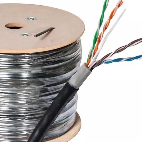 UTP FTP Busa Padat PE Jaringan Kabel Patch Kabel Cat 5 Lan 100ft
