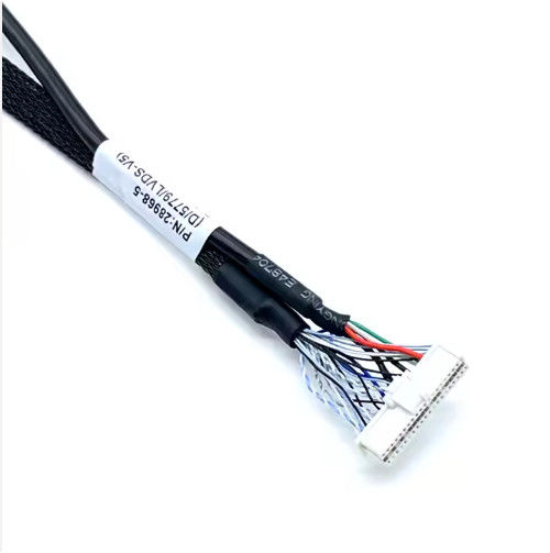 Custom LVDs Wire Harness Electronic Connector Kabel LCD/LVDs Kabel perakitan untuk Panel Tampilan