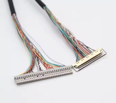 DF14 30Pin To 111B40 Kabel LVDS berwarna-warni 111B40-1211TA-G3 Wire Harness Untuk Layar Laptop Komputer