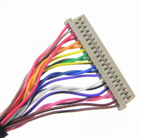 DF13-30DS-1.25C ke DF14-20S-1.25C Custom Lvds Kabel Majelis untuk LCD Panel 20pin 30pin 40pin 50pin 60pin