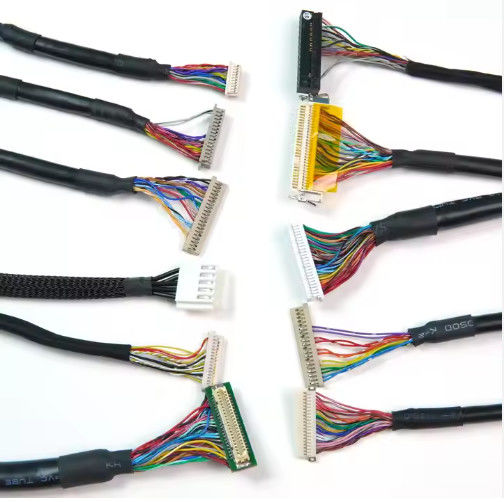 DF13-30DS-1.25C ke DF14-20S-1.25C Custom Lvds Kabel Majelis untuk LCD Panel 20pin 30pin 40pin 50pin 60pin
