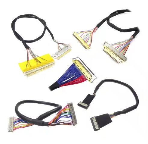 DF13-30DS-1.25C ke DF14-20S-1.25C Custom Lvds Kabel Majelis untuk LCD Panel 20pin 30pin 40pin 50pin 60pin