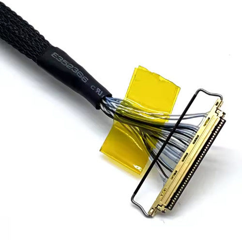Custom LVDs Wire Harness Electronic Connector LCD Cables Assembly untuk Aplikasi Elektronik Panel Tampilan