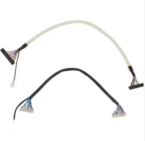 Kabel Micro Coaxial Lvds 20 30 40 Pin Custom Lcd Screen Micro Coaxial Lvds Ipex Display Kabel untuk Panel Lcd