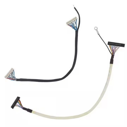 Kabel Micro Coaxial Lvds 20 30 40 Pin Custom Lcd Screen Micro Coaxial Lvds Ipex Display Kabel untuk Panel Lcd