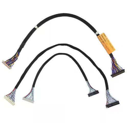 Kabel Micro Coaxial Lvds 20 30 40 Pin Custom Lcd Screen Micro Coaxial Lvds Ipex Display Kabel untuk Panel Lcd
