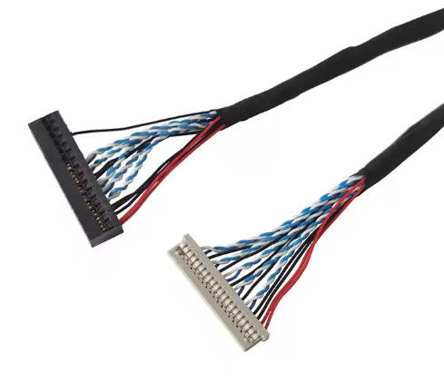 100% Tes 1.25mm 2.0mm Pitch 20 30 40 Pin Konektor LVDS Shielded Wire LCD Display Kabel Majelis