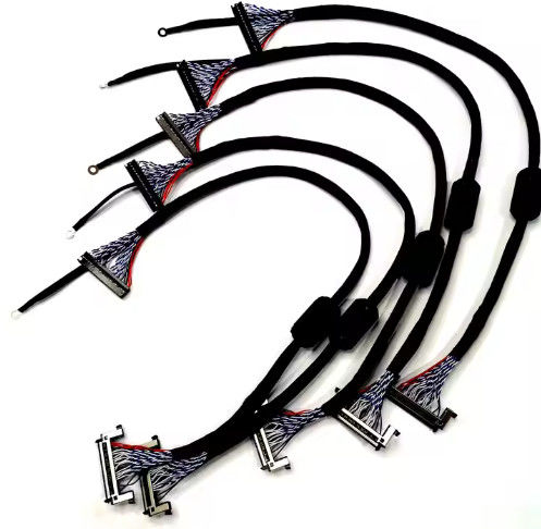 JAE LVDS Kabel Mendukung PET 100% Uji Kabel TV LCD Untuk TV 32 inci