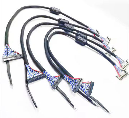 JAE LVDS Kabel Mendukung PET 100% Uji Kabel TV LCD Untuk TV 32 inci