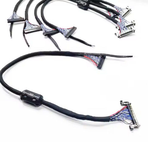JAE LVDS Kabel Mendukung PET 100% Uji Kabel TV LCD Untuk TV 32 inci