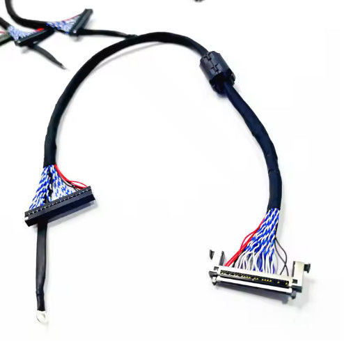 JAE LVDS Kabel Mendukung PET 100% Uji Kabel TV LCD Untuk TV 32 inci