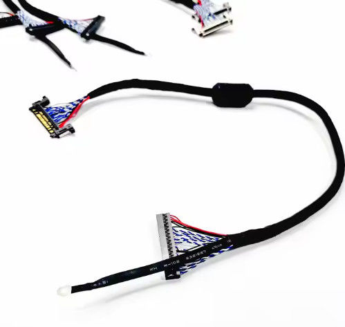 JAE LVDS Kabel Mendukung PET 100% Uji Kabel TV LCD Untuk TV 32 inci