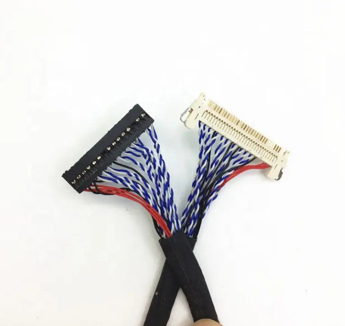 1.25mm 2.0mm Pitch 20 30 40 Pin Connector LVDS Shielded Wire LCD Display Kabel Majelis