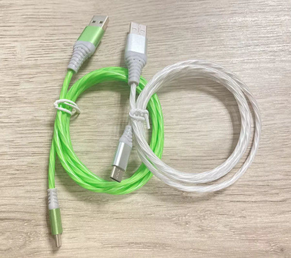 Jual panas harga pabrik 3 dalam 1 kabel USB untuk menyala di malam hari dan tanggal transfer bersinar kabel