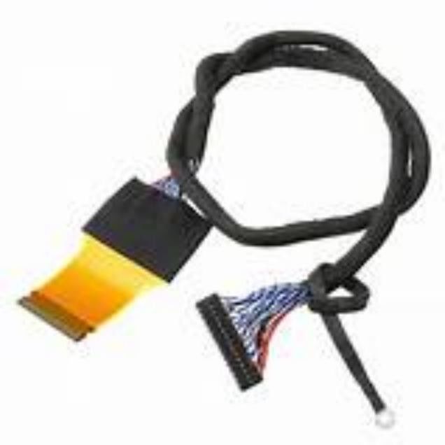 LVDS Black Low-Voltage Display Serial Cable dengan bahan konduktor tembaga dan suhu nominal 105C