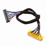 LVDS Black Low-Voltage Display Serial Cable dengan bahan konduktor tembaga dan suhu nominal 105C