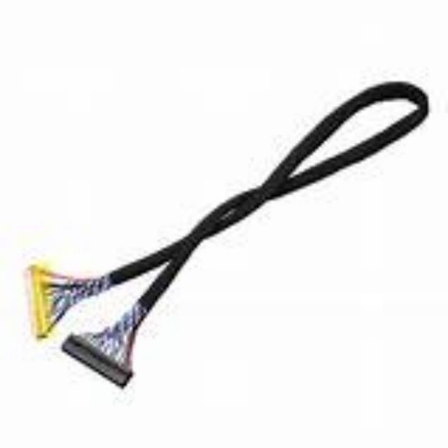 LVDS Black Low-Voltage Display Serial Cable dengan bahan konduktor tembaga dan suhu nominal 105C