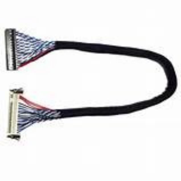 LVDS Black Low-Voltage Display Serial Cable dengan bahan konduktor tembaga dan suhu nominal 105C