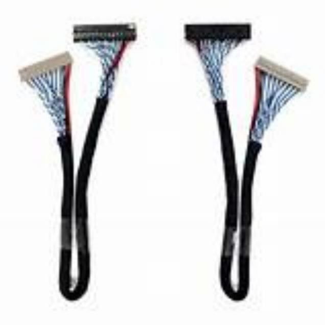 Kabel seri LVDS dengan konektor hitam tipe hitam