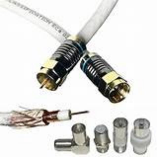 Kabel koaksial transmisi tegangan tinggi dengan bahan jaket PVC 50 Ohm Impedansi Panjang 100 meter