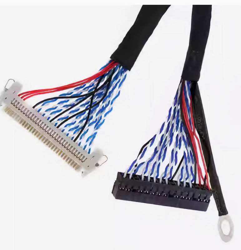 105C Kabel LVDS Hitam dengan Wire Gauge AWG26-28 dan UL VW-1 Flammability