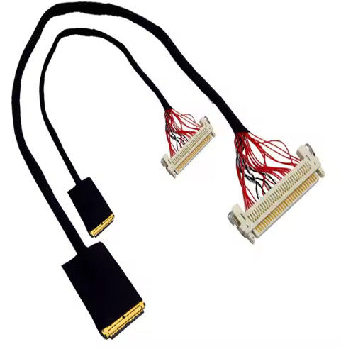 Wire Hitam Warna Kabel Listrik Gelang 2pin-16Pin Terminal 600V Disesuaikan